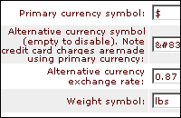 Primary and alternative currency
