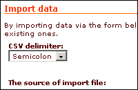 Import/Export Products
