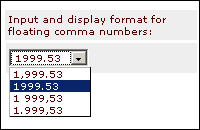 Ability to choose format for fractional numbers (prices, weights)