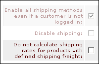 Add handling/freight charges