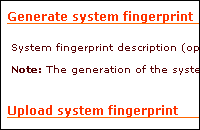 System fingerprints