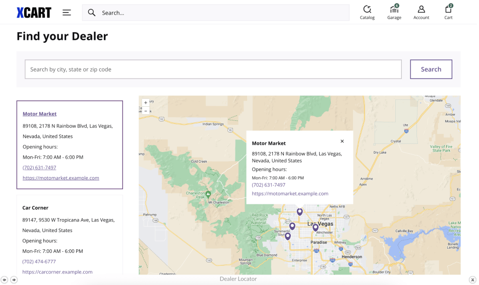 Dealer Locator add-on