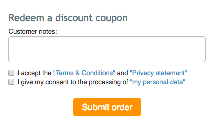 Consent checkbox on checkout in X-Cart 4