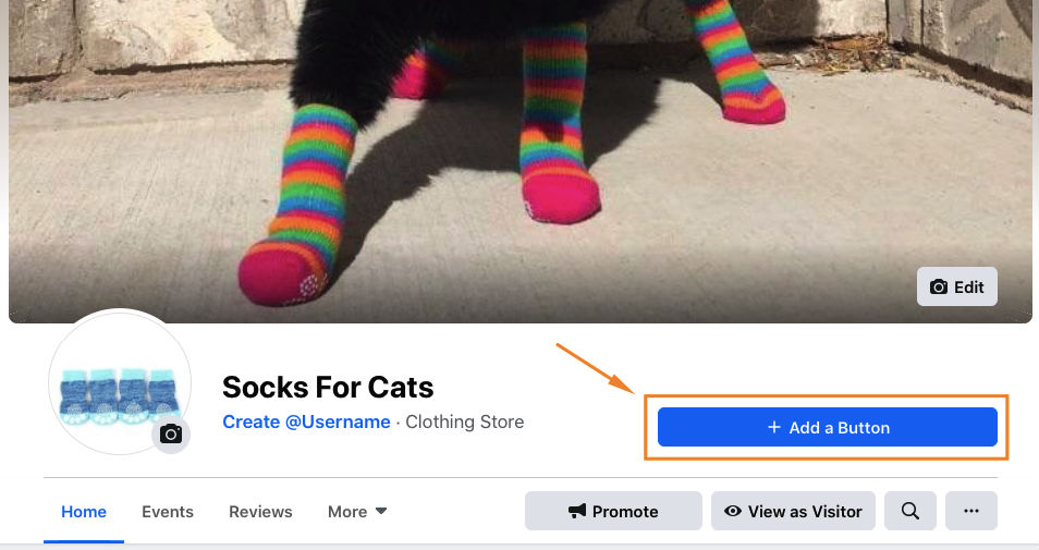 Add a button for Facebook shop